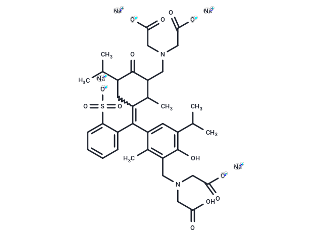 Sodium 2,2',2'',2'''-((((1,1-dioxido-3H-benzo[c][1,2]oxathiole-3,3-diyl)bis(6-hydroxy-5-isopropyl-2-methyl-3,1-phenylene))bis(methylene))bis(azanetriyl))tetraacetate