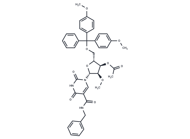 5-Benzylaminocarbony-3’-O-Ac-2’-O-Me-5’-O-DMT-uridine