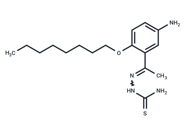 Acetophenone, 5'-amino-2'-(octyloxy)-, thiosemicarbazone