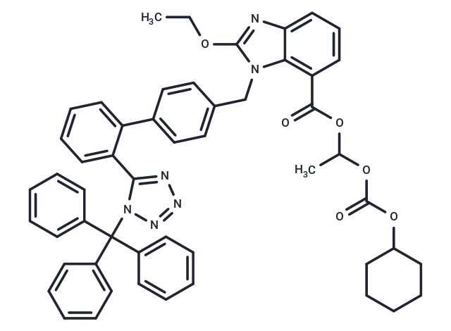 1-(((Cyclohexyloxy)carbonyl)oxy)ethyl 2-ethoxy-1-((2'-(1-trityl-1H-tetrazol-5-yl)-[1,1'-biphenyl]-4-yl)methyl)-1H-benzo[d]imidazole-7-carboxylate