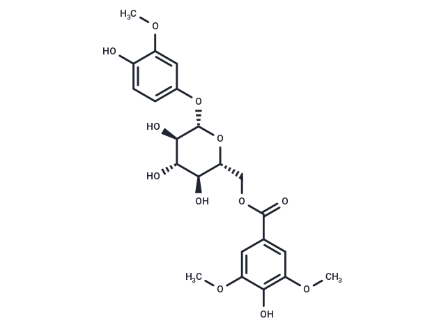 4-Hydroxy-3-methoxyphenol 1-O-(6-O-syringoyl)glucoside