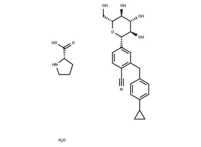 Velagliflozin proline hydrate