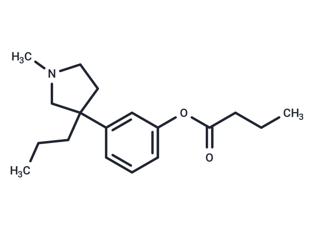 Phenol, m-(1-methyl-3-propyl-3-pyrrolidinyl)-, butyrate