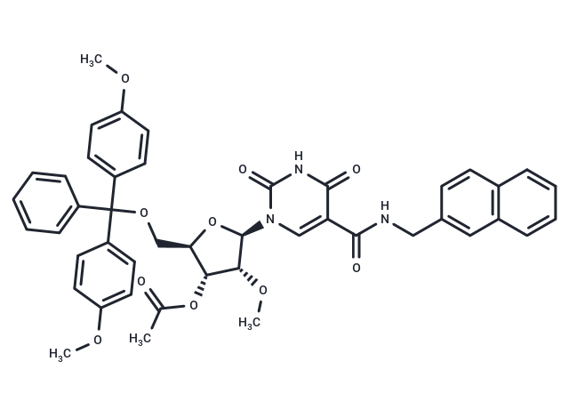 5-Naphthyl-beta-methylaminocarbony-3’-O-acetyl-2’-O-methl-5’-O-DMTr-uridine