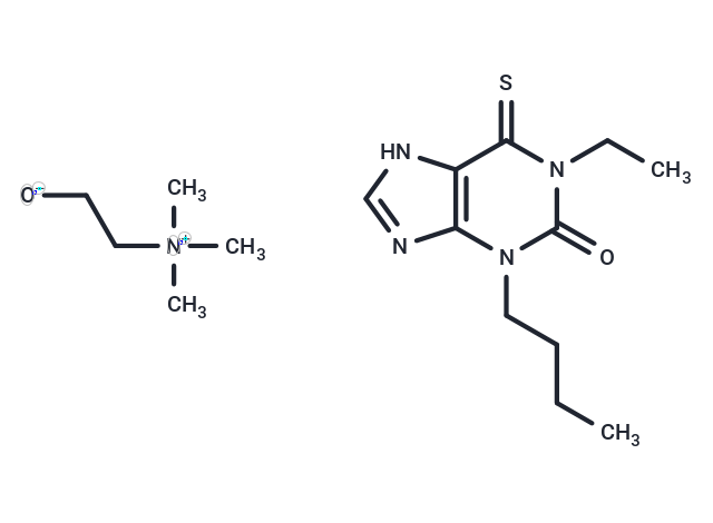 Choline, compd. with 3-butyl-1-ethyl-6-thioxanthine