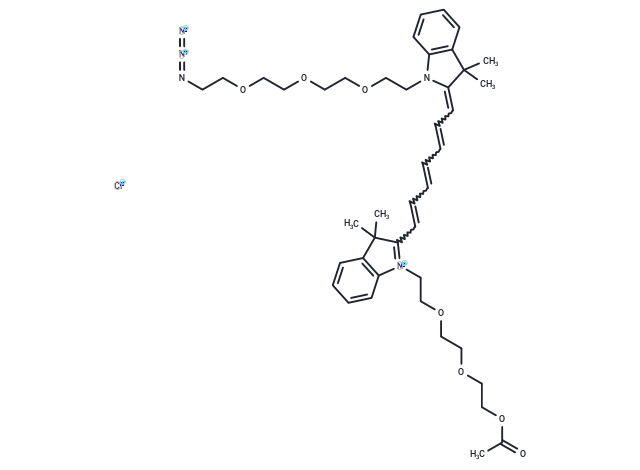 N-(Ac-PEG3)-N'-(azide-PEG3)-Cy7 chloride