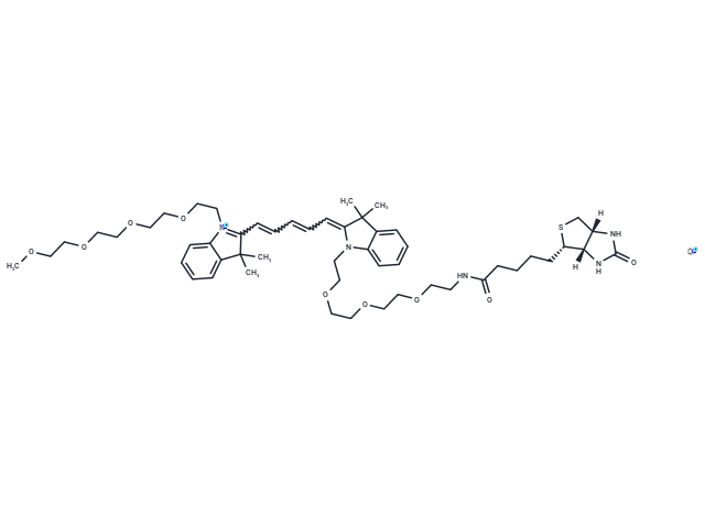 N-(m-PEG4)-N'-(biotin-PEG3)-Cy5