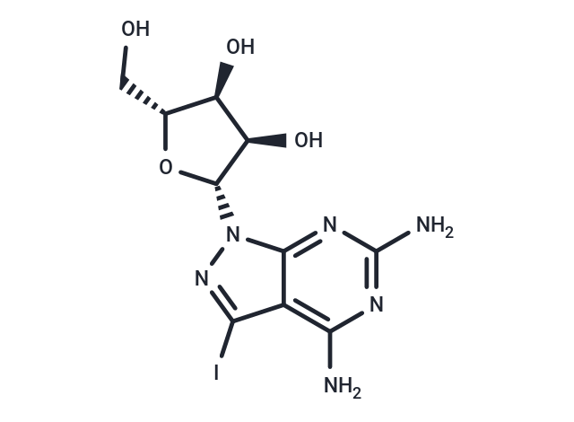 4,6-Diamino-3-iodo-1-(b-D-ribofuranosyl)-1H-pyrazolo[3,4-d]pyrimidine