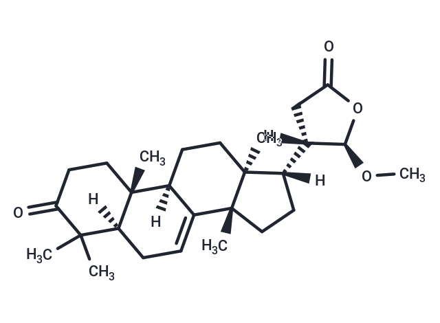 3-Oxo-21α-methoxy-24,25,26,27-tetranortirucall-7-ene-23(21)-lactone