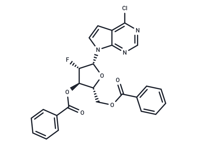 4-Chloro-7-(3,5-di-O-benzoyl-2-deoxy-2-fluoro-beta-D-arabinofuranosyl)-7H-pyrrolo[2.3-d]pyrimidine