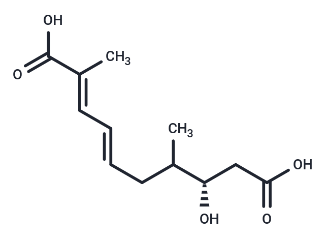 (2E,4E)-8-Hydroxy-2,7-dimethyl-decadien-(2,4)-disaeure-(1,10)-dioic acid