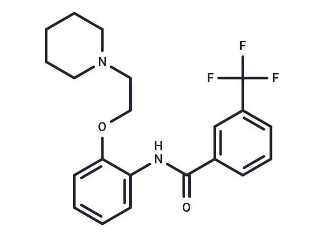 Benzamide, 2-(2-(1-piperidinyl)ethoxy)-N-(3-(trifluoromethyl)phenyl)-