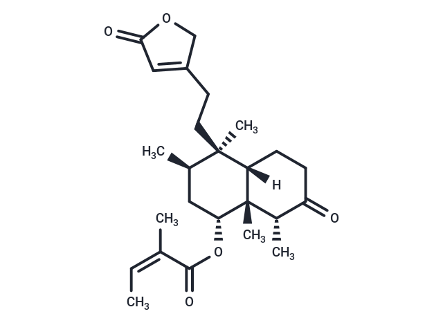 (Z)-(1R,3R,4R,4aS,8R,8aR)-3,4,8,8a-Tetramethyl-7-oxo-4-(2-(5-oxo-2,5-dihydrofuran-3-yl)ethyl)decahydronaphthalen-1-yl 2-methylbut-2-enoate