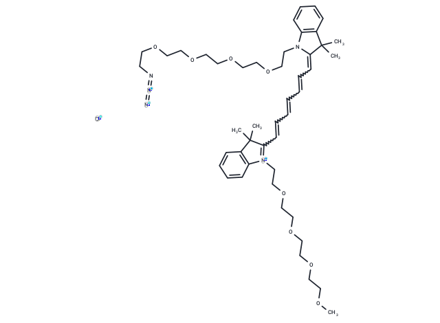 N-(m-PEG4)-N'-(azide-PEG4)-Cy7