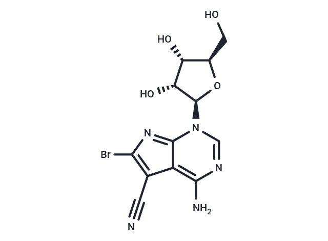 4-Amino-6-bromo-5-cyano-1-(beta-D-ribofuranosyl)-7H-pyrrolo[2.3-d]pyrimidine