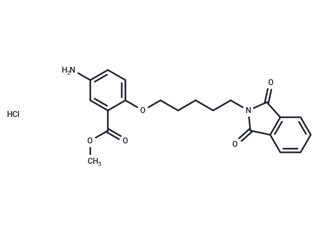 Benzoic acid, 5-amino-2-((5-(1,3-dioxoisoindolin-2-yl)pentyl)oxy)-, methyl ester, hydrochloride