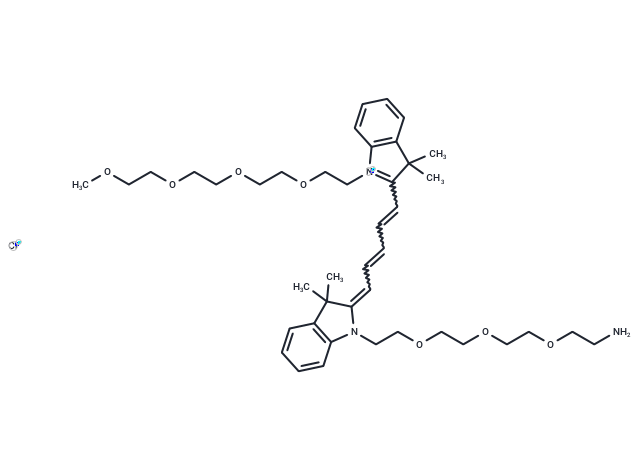 N-(m-PEG4)-N'-(amino-PEG3)-Cy5