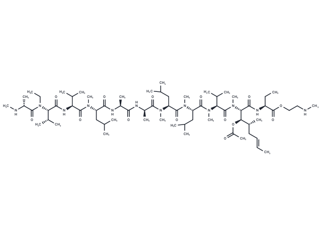 H-D-MeAla-EtVaI-VaI-MeLeu-AIa-D-AIa-MeLeu-MeLeu-MeVaI-MeBmt(OAc)-Abu-O-CH2-CH2-NHMe