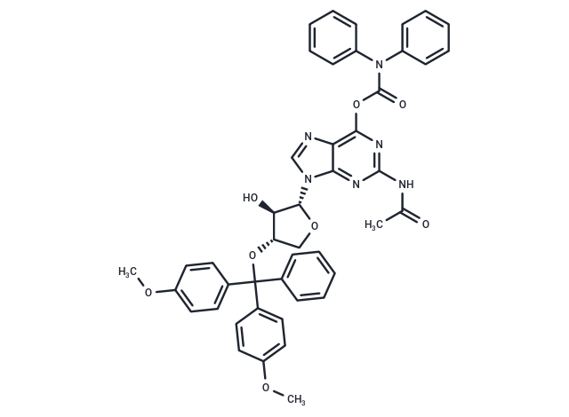 2-Acetylamino-1-{3’-O-[(4,4’-dimethoxy triphenyl)methyl]-a-L-threo furanosyl}-6-(N,N-diphenylcarbamoyloxy)-9H-purine