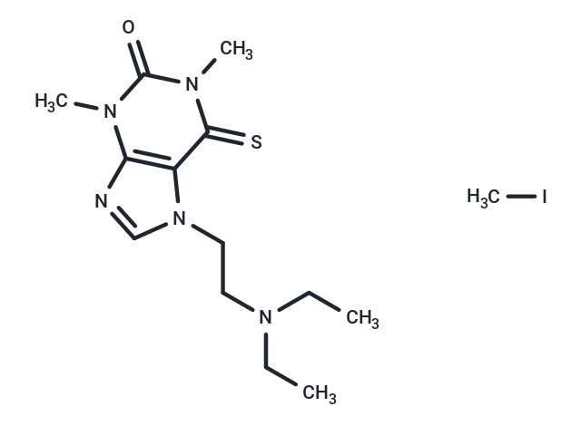 Theophylline, 7-(2-(diethylamino)ethyl)-6-thio-, methiodide