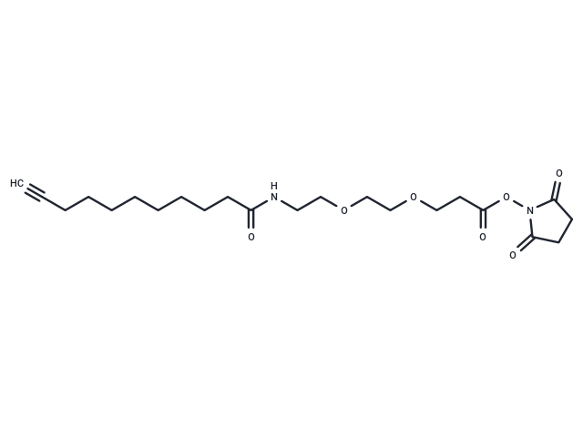 Propargyl-C8-amido-PEG2-NHS ester