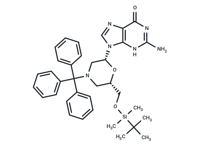 7’-t-Butyldimethylsilyloxy-N-trityl-morpholino   guanine