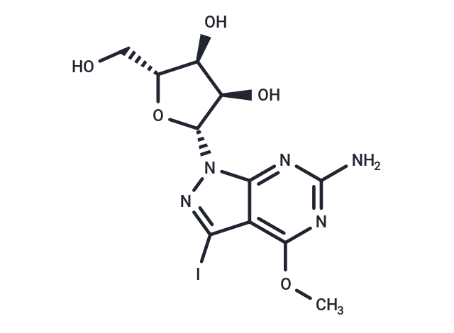 6-Amino-3-iodo-4-methoxy-1-(b-D-ribofuranosyl)-1H-pyrazolo[3,4-d]pyrimidine