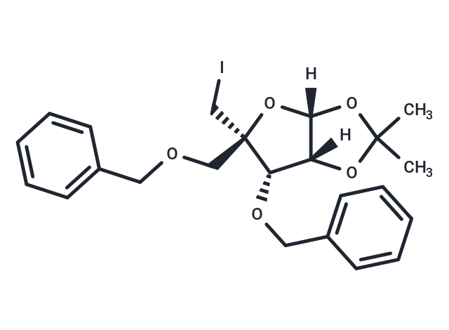 4-C-(Iodomethyl)-1,2-di-O-(1-methylethylidene)-3,5-bis-O-(phenylmethyl)-a-D-ribofuranose