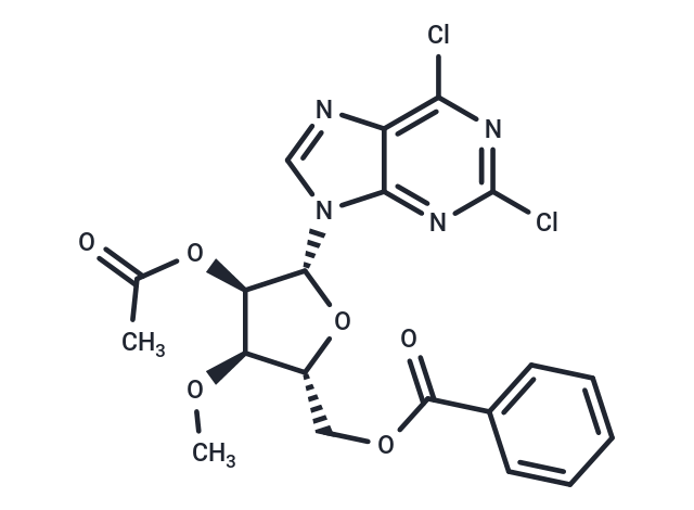 9-(2’-O-Acetyl-5’-O-benzoyl-3’-O-methyl-beta-D-ribofuranosyl)-2,6-dichloropurine