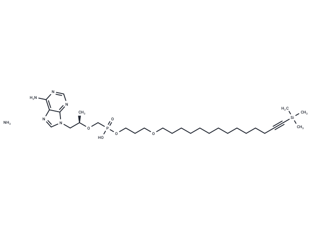 Tenofovir-C3-O-C12-trimethylsilylacetylene ammonium