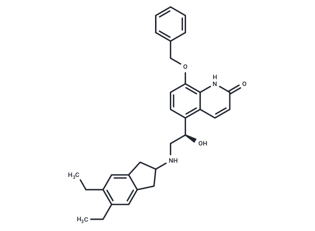 (R)-8-(Benzyloxy)-5-(2-((5,6-diethyl-2,3-dihydro-1H-inden-2-yl)amino)-1-hydroxyethyl)quinolin-2(1H)-one