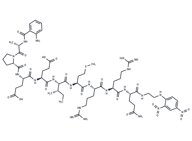 Abz-Ala-Pro-Glu-Glu-Ile-Met-Arg-Arg-Gln-EDDnp