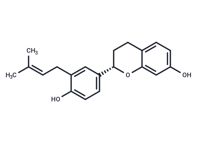 (2S)-7,4'-Dihydroxy-3'-prenylflavan