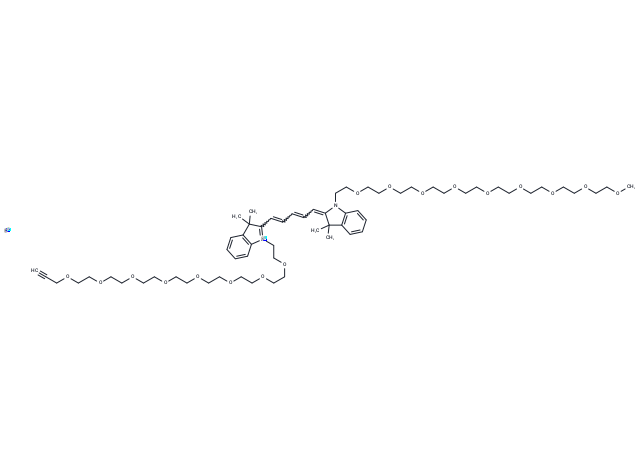 N-(m-PEG9)-N'-(propargyl-PEG8)-Cy5