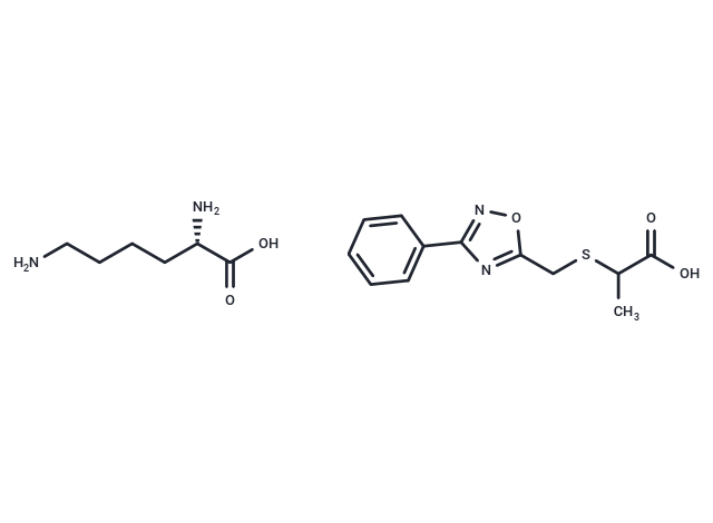 L-Lysine, mono(2-(((3-phenyl-1,2,4-oxadiazol-5-yl)methyl)thio)propanoate)