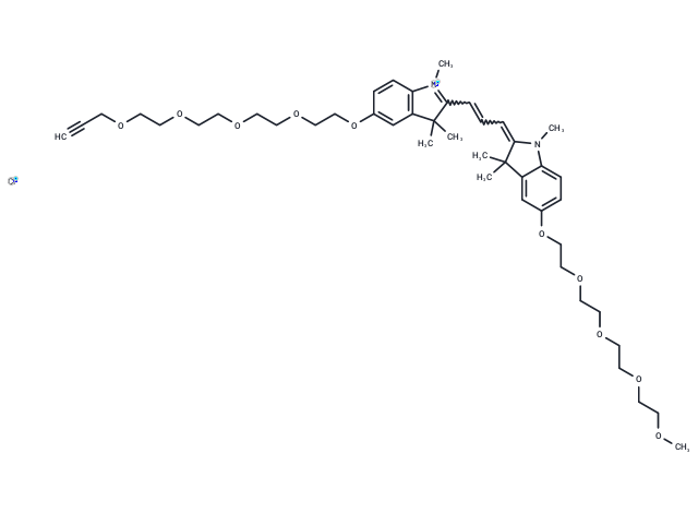 N-methyl-N'-methyl-O-(m-PEG4)-O'-(propargyl-PEG4)-Cy3