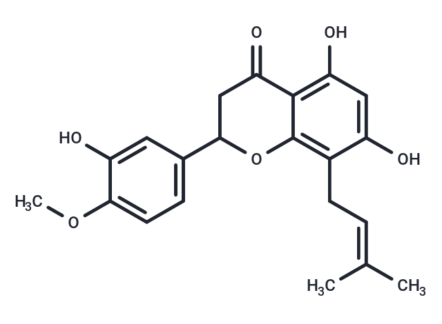 5,7,3'-Trihydroxy-4'-methoxy-8-prenylflavanone