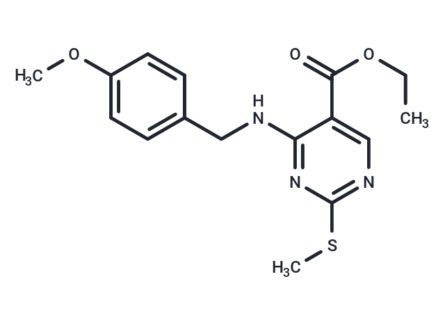 Ethyl 4-((4-methoxybenzyl)amino)-2-(methylthio)pyrimidine-5-carboxylate