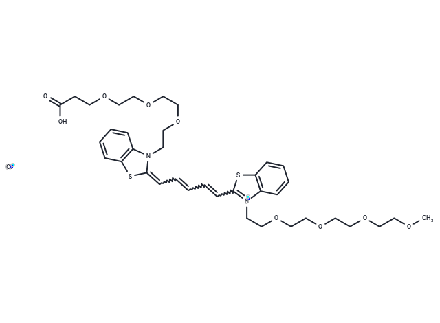 N-(m-PEG4)-N'-(Acid-PEG3)-benzothiazole Cy5