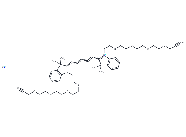 N,N'-bis-(propargyl-PEG4)-Cy5