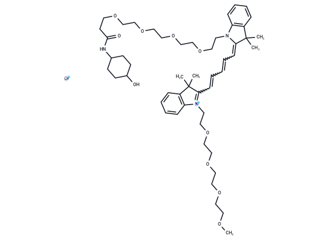 N-(m-PEG4)-N'-(4-Hydroxycyclohexyl-1-amido-PEG4)-Cy5