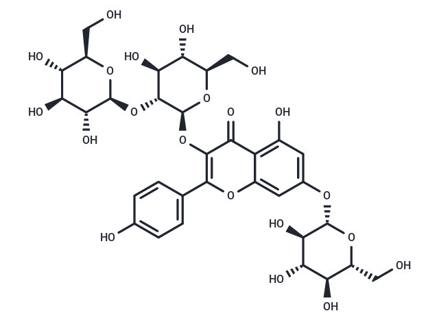 Kaempferol 3-sophoroside-7-glucoside