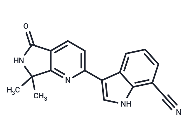 3-(7,7-dimethyl-5-oxo-6,7-dihydro-5H-pyrrolo[3,4-b]pyridin-2-yl)-1H-indole-7-carbonitrile