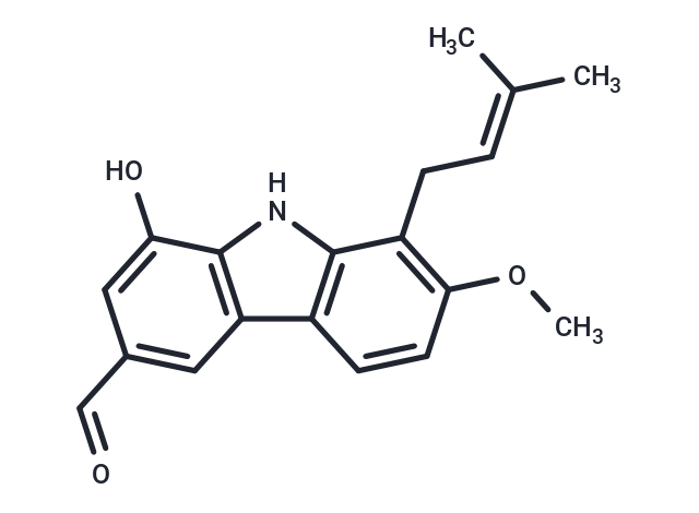 1-Prenyl-2-methoxy-6-formyl-8-hydroxy-9H-carbazole