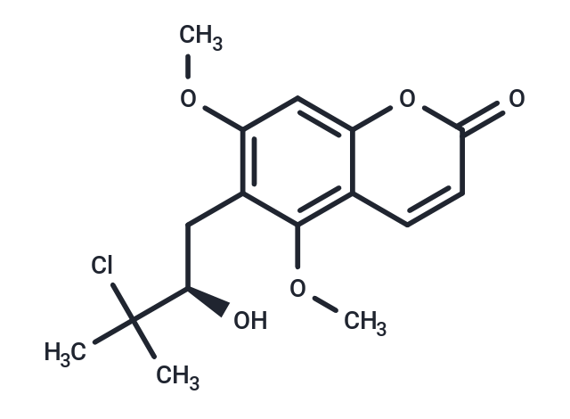 6-(3-Chloro-2-hydroxy-3-methylbutyl)-5,7-dimethoxycoumarin