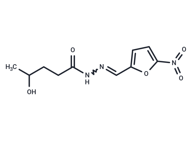 Valeric acid, 4-hydroxy-, (5-nitrofurfurylidene)hydrazide