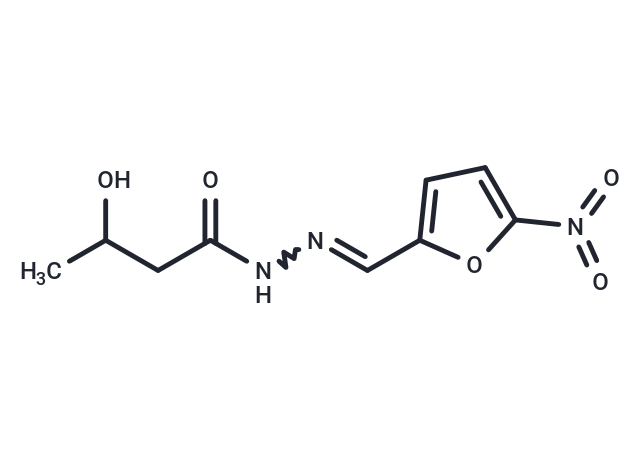 Butyric acid, 3-hydroxy-, (5-nitrofurfurylidene)hydrazide