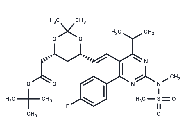 tert-Butyl 2-((4R,6S)-6-((E)-2-(4-(4-fluorophenyl)-6-isopropyl-2-(N-methylmethylsulfonamido)pyrimidin-5-yl)vinyl)-2,2-dimethyl-1,3-dioxan-4-yl)acetate