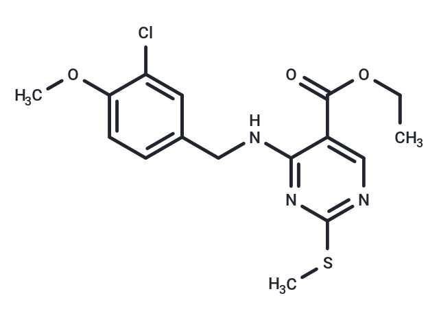 Ethyl 4-((3-chloro-4-methoxybenzyl)amino)-2-(methylthio)pyrimidine-5-carboxylate