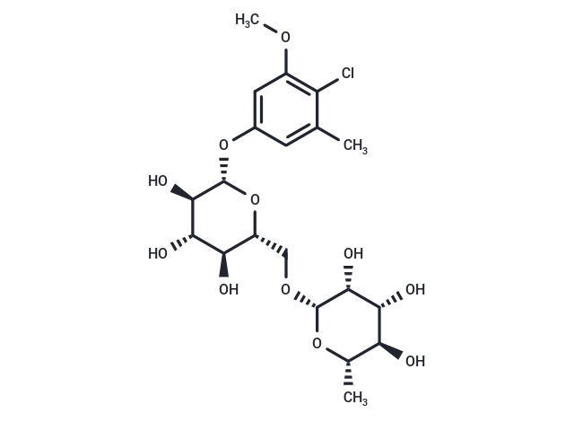 4-Chloro-3-methoxy-5-methylphenyl 6-O-(6-deoxy-β-L-mannopyranosyl)-β-D-glucopyranoside